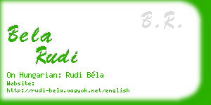 bela rudi business card